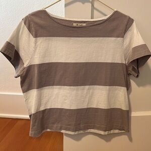 Madewell Cropped Stripe Tshirt